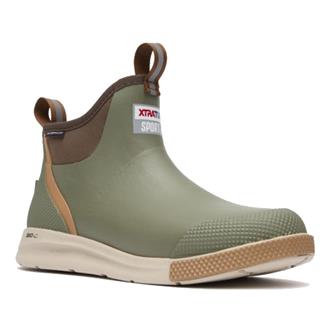 Men's Xtratuf 6" Ankle Deck Sport Waterproof Boots Olive