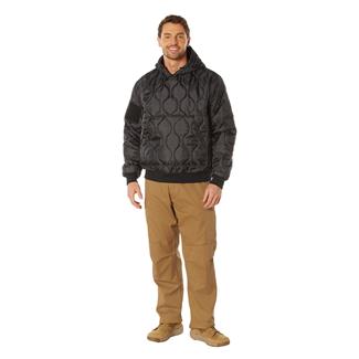 Men's Rothco Quilted Woobie Hoodie Black