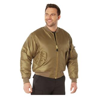 Men's Rothco MA-1 Flight Jacket Coyote Brown