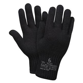 Rothco G.I. Wool Gloves Liners Black