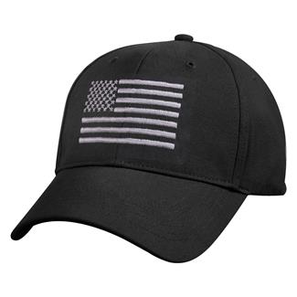 Rothco US Flag Low Profile Cap Black