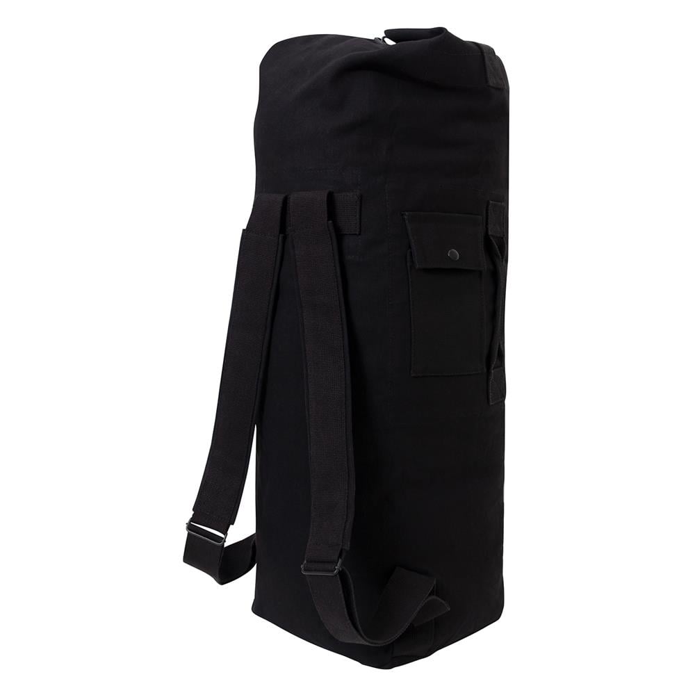 Rothco G.I. Style Double-Strap Black Duffel Bag