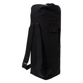Rothco G.I. Style Double-Strap Black Duffel Bag Black