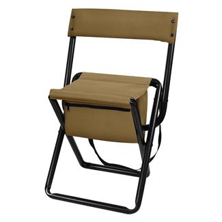 Rothco Deluxe Folding Stool with Pouch Coyote Brown