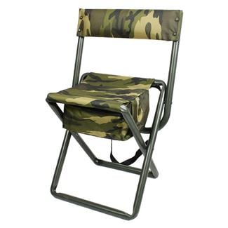 Rothco Deluxe Folding Stool with Pouch Woodland Camo