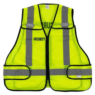 Galls Mesh ANSI II Breakaway Safety Vest Type R Security Lime Green