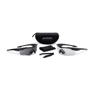 ESS Eye Pro Crossblade Eyeshields 2X Black (frame) - Clear / Smoke Gray (2 lenses)