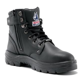 Men's Steel Blue 6" Argyle Steel Toe Side-Zip SD Boots Black