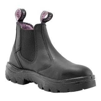 Women's Steel Blue 6" Hobart Chelsea Slip-On Boots Black