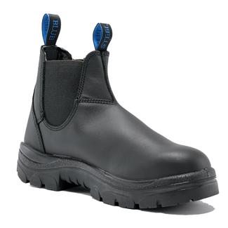 Men's Steel Blue 6" Hobart Chelsea Slip-on Steel Toe Boots Black