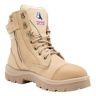 Men's Steel Blue 6" Southern Cross Steel Toe Side-Zip Boots Sand