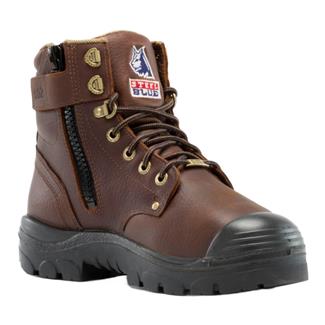Men's Steel Blue 6" Argyle Metguard Bump Cap Steel Toe Boots Oak