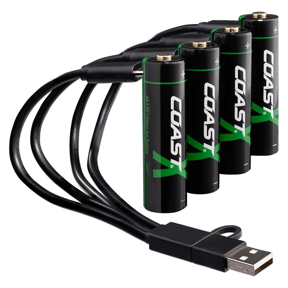 ソフト Coast ZXAA Zithion-X R USB-C Ported Battery (4-pack