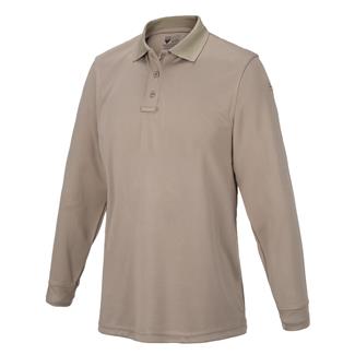 Women's Flying Cross Long Sleeve Impact Polo Silver Tan