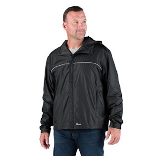 Men's Berne Workwear Coastline Lightweight Hooded Rain Jacket Black