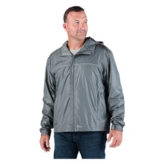 Men's Berne Workwear Coastline Lightweight Hooded Rain Jacket Pewter