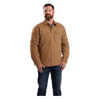 Men's Berne Workwear Heartland Duck Shirt Jacket Brown
