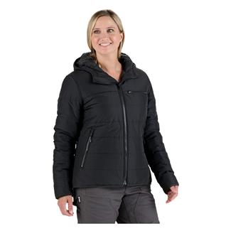 Women's Berne Workwear Channel Quilt Ripstop Hooded Jacket Black