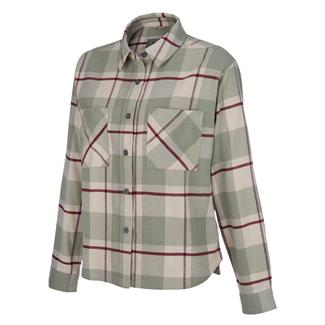 Women's Vertx Lena Stretch Long Sleeve Flannel Mountain Sage Buffalo Plaid