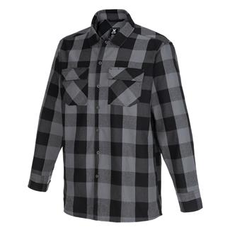 Men's Vertx Last Line Stretch Flannel Marshland Gray Plaid