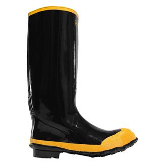 Men's LaCrosse 16" Economy Steel Toe Waterproof Boots Black / Yellow