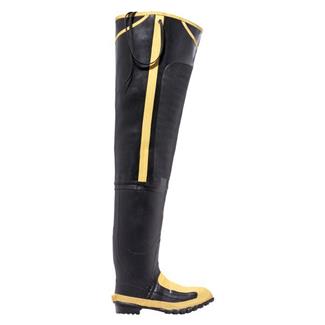 Men's LaCrosse Met Hip Steel Toe Waterproof Boots Black / Yellow