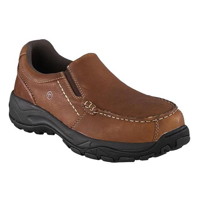 Rockport Works Extreme Light Comp Toe Slip-On 8 Men's Brown Shoe Rockport Works Extreme Light Comp Toe Slip-On 8 Men's Brown Shoe