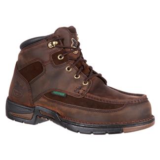 Men's Georgia 6" Athens Work Moc Toe Steel Toe Waterproof Boots Brown