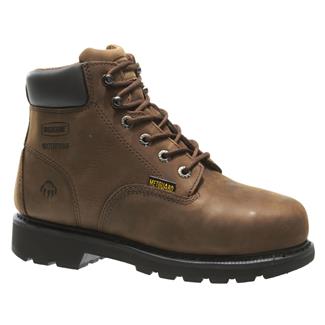 Men's Wolverine 6" McKay Steel Toe Waterproof Boots Brown