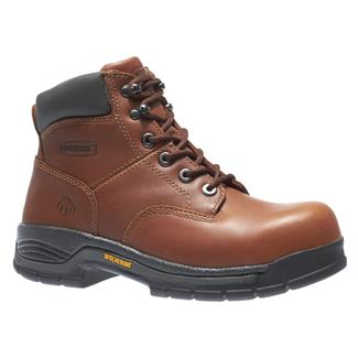 Men's Wolverine 6" Harrison Steel Toe Boots Brown