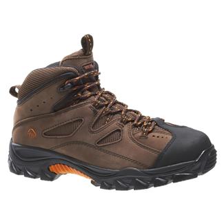 Men's Wolverine Hudson Hiker Steel Toe Boots Dark Brown / Black