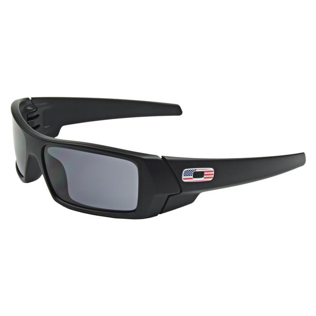 Oakley SI Gascan Sunglasses - USA Flag - Matte Black / Gray Lens - 11-192