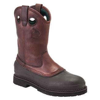 Men's Georgia 11" Mud Dog Comfort Core Pull-On Steel Toe Boots Soggy Brown