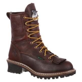 Men's Georgia 8" Logger Steel Toe Waterproof Boots Bark