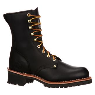 Men's Georgia 8" Logger Boots Oily Black