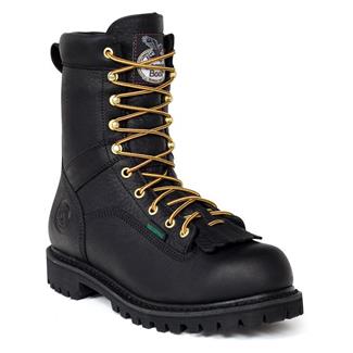 Men's Georgia 8" Low-Heel Logger Waterproof Boots Black