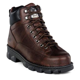 Men's Georgia 6" Eagle Light Wide Load Steel Toe Boots Soggy Dark Brown