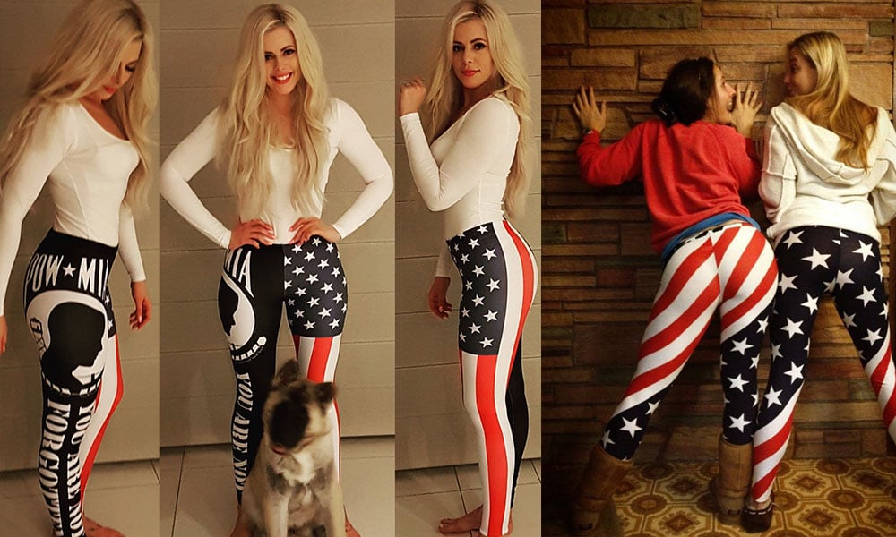 American Flag Yoga Leggings