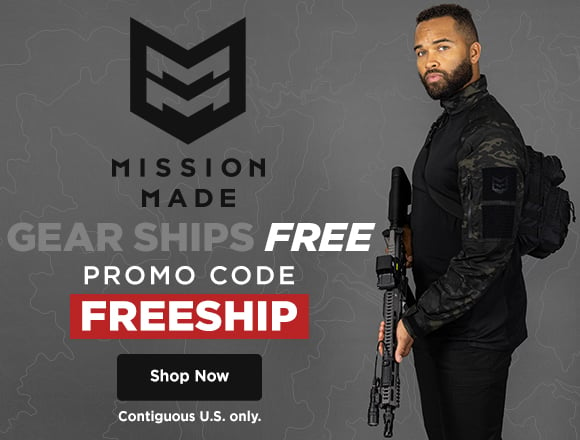 Mission Made Gear Ships Free. use promo code: freeship. contiguous us only.