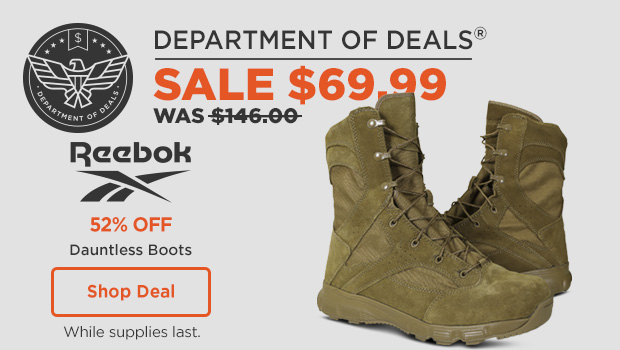 52% off reebok dauntless boots. Sale $69.99. Shop Deal.