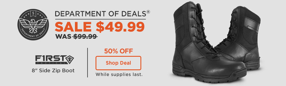 40% off
First Tactical 8 inch Side Zip Boot. Shop Now