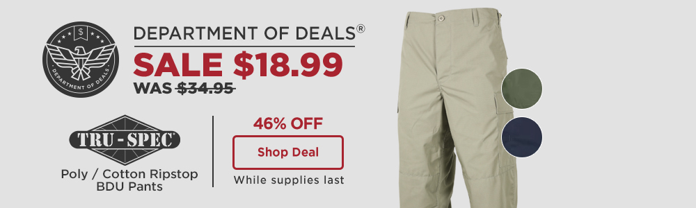 45% off Tru-Spec BDU Pants. Shop Now.