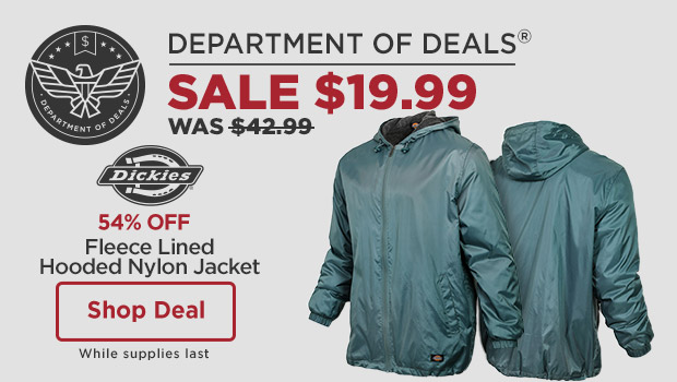 54% off Dickies fleece lined hooded nylon jacket. Shop Now.