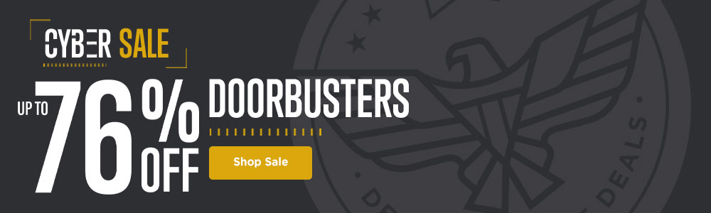 Cyber Monday sale. up to 76% off doorbusters. shop black friday.