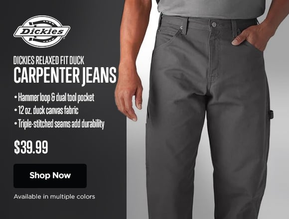 Dickies Relaxed Fit Duck Carpenter Jeans. Shop Now