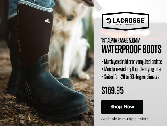 LaCrosse 14 Alpha Range 5.0MM Waterproof Boots. Shop Now