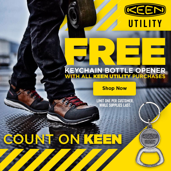 Keen Utility. Free Keychain Bottle Opener with all Keen Utility purchases. Shop Now. Limit one per customer. While supplies last. Count on Keen