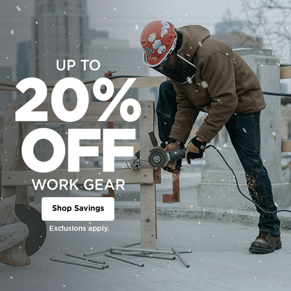 Up to 25% Off Work Gear. Shop Savings. Exclusions Apply.