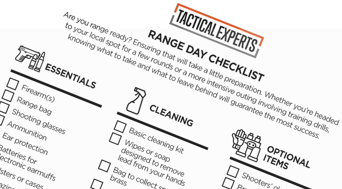 Range Day Checklist Tactical Experts TacticalGear Com
