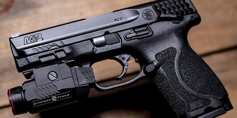 9mm pistol with laser sight